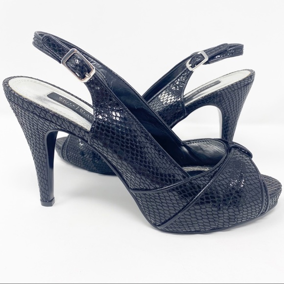 WHBM Caitlyn Slingback Peep Toe Platforms - Picture 3 of 11